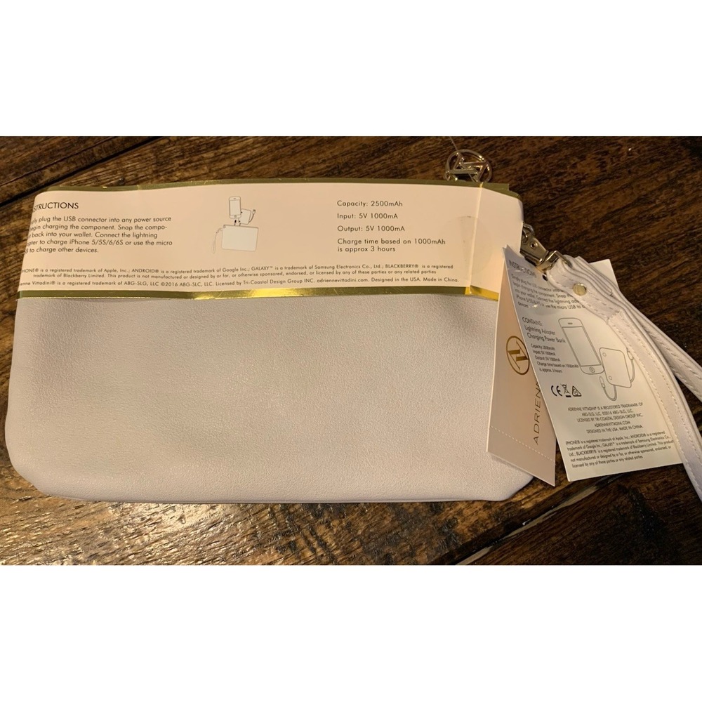New Adrienne Vittadini Apple Others Phone Charging Wallet Wristlet Gray - Picture 5 of 11